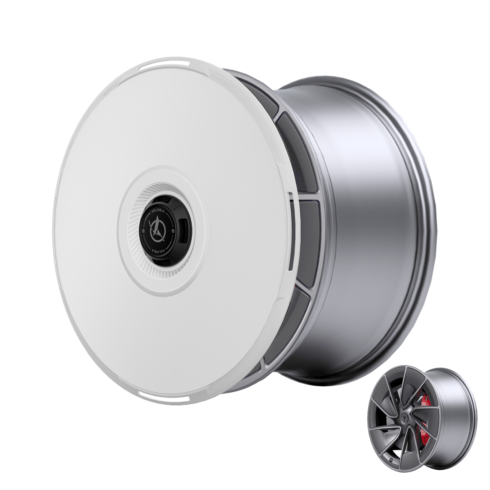 2024+ Tesla Model 3 Highland HALODISC 2 Ready-to-Paint (RTP) Wheel Covers (Set of 4) | HaloBlk 2024+ Tesla Model 3 Highland HALODISC 2 Ready-to-Paint (RTP) Wheel Covers (Set of 4) | HaloBlk