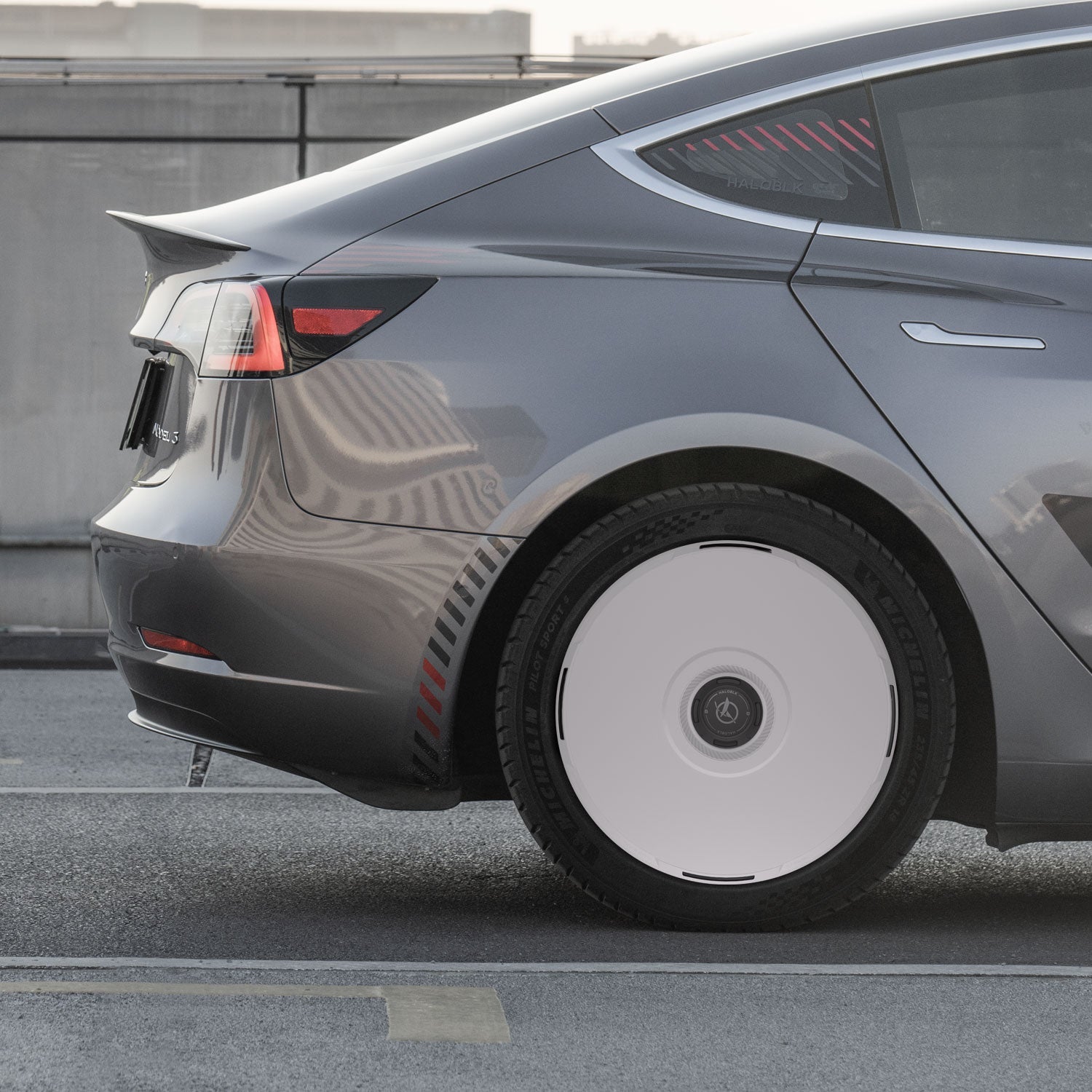 2017-2023 Tesla Model 3 HALODISC 2 Ready-to-Paint (RTP) Wheel Covers (Set of 4) | HaloBlk 2017-2023 Tesla Model 3 HALODISC 2 Ready-to-Paint (RTP) Wheel Covers (Set of 4) | HaloBlk