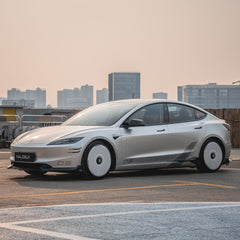 2024+ Tesla Model 3 Highland HALODISC 2 Ready-to-Paint (RTP) Wheel Covers (Set of 4) | HaloBlk