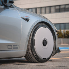 2024+ Tesla Model 3 Highland HALODISC 2 Ready-to-Paint (RTP) Wheel Covers (Set of 4) | HaloBlk