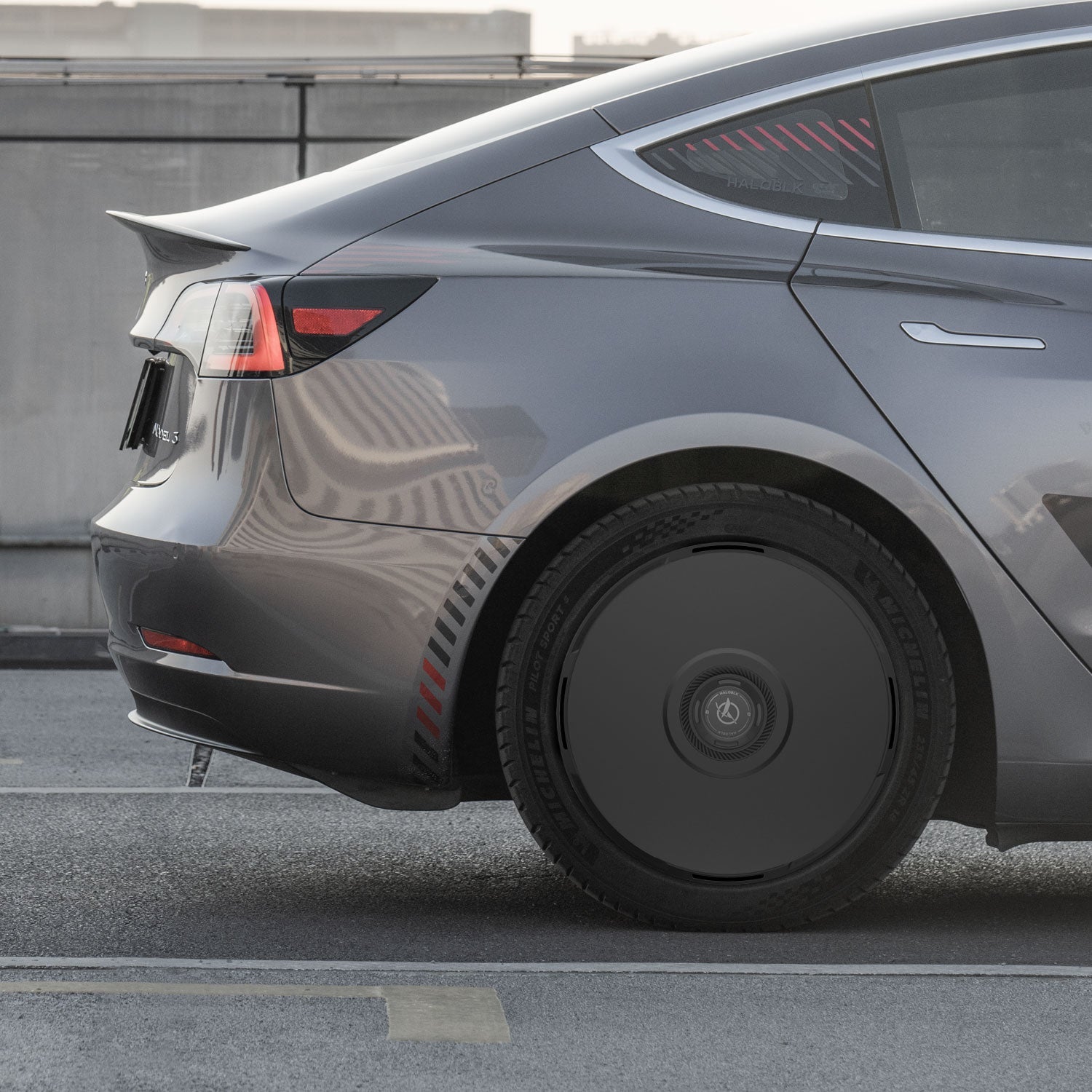 2017-2023 Tesla Model 3 HALODISC 2 Ready-to-Paint (RTP) Wheel Covers (Set of 4) | HaloBlk 2017-2023 Tesla Model 3 HALODISC 2 Ready-to-Paint (RTP) Wheel Covers (Set of 4) | HaloBlk
