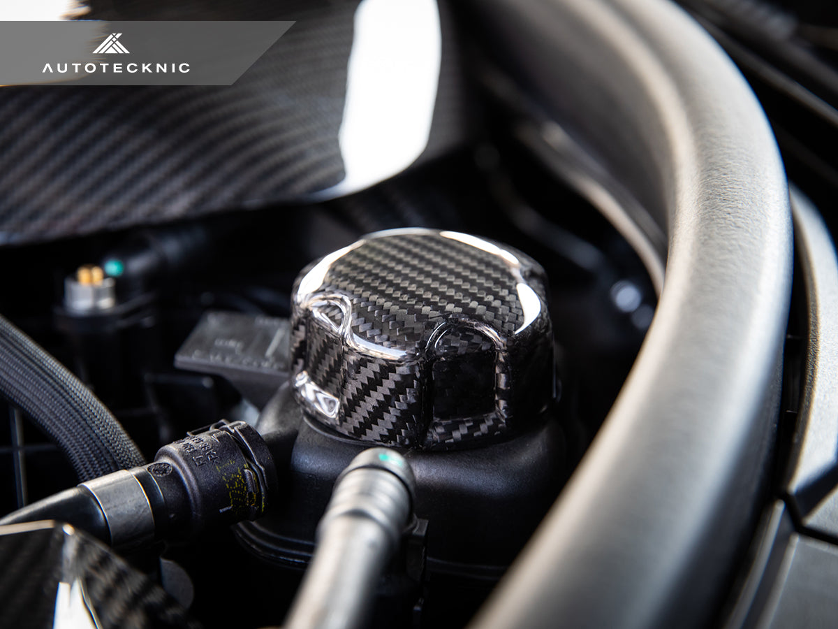 AutoTecknic Dry Carbon Charge Cooler Tank Cap Cover - F87 M2 Competition / M2 CS AutoTecknic Dry Carbon Charge Cooler Tank Cap Cover - F87 M2 Competition / M2 CS