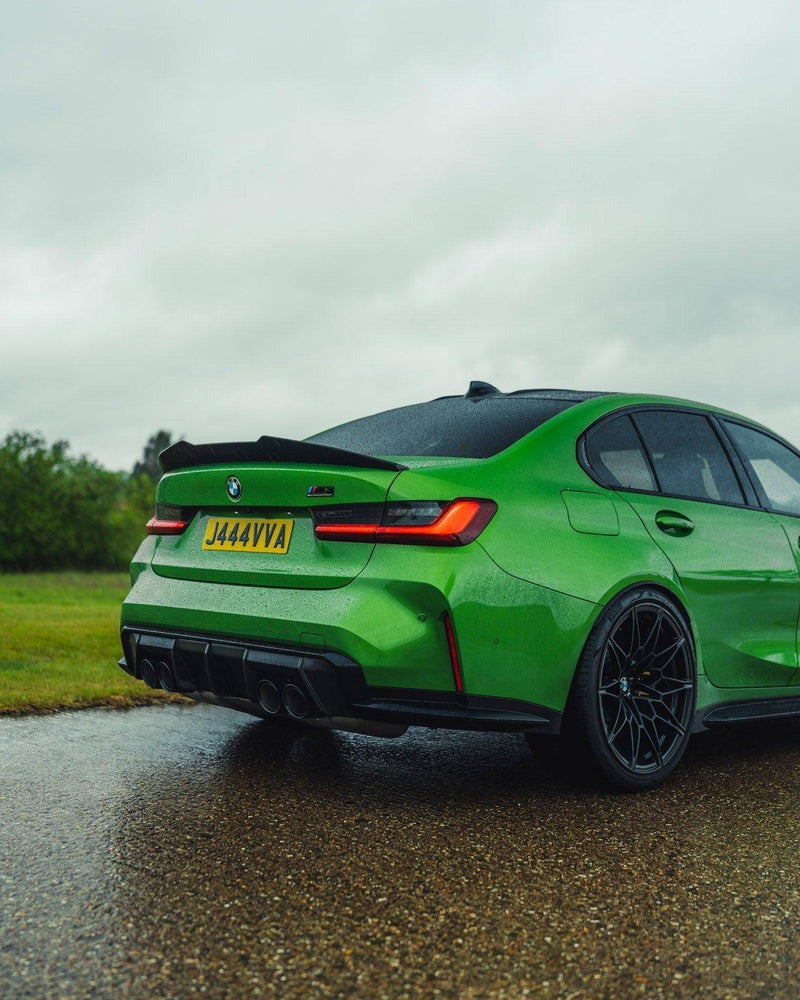 BMW M3 G80 & BMW 3 Series G20 Pre-Preg Carbon Fiber Ducktail Rear Spoiler BMW M3 G80 & BMW 3 Series G20 Pre-Preg Carbon Fiber Ducktail Rear Spoiler