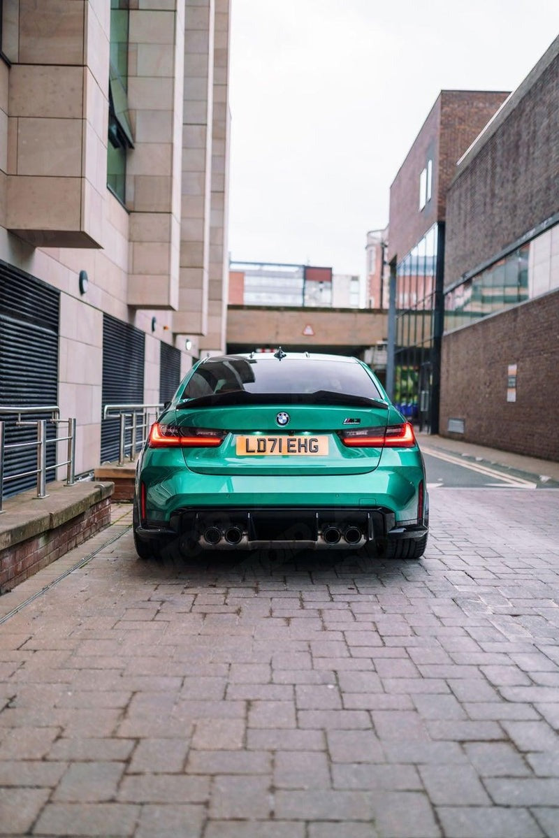 BMW M3 G80 & BMW 3 Series G20 Pre-Preg Carbon Fiber Ducktail Rear Spoiler BMW M3 G80 & BMW 3 Series G20 Pre-Preg Carbon Fiber Ducktail Rear Spoiler