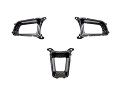 AutoTecknic Dry Carbon Steering Wheel Spoke Trim Set - Porsche 991/ 981/ 718