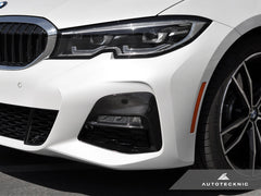 2019-2022 BMW 330i (G20) M-Sport Pre-LCI Dry Carbon Fiber Front Bumper Trim | AutoTecknic