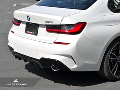 2019-2023 BMW 3-Series (G20) AutoTecknic Dry Carbon Extended-Fin Competition Rear Diffuser