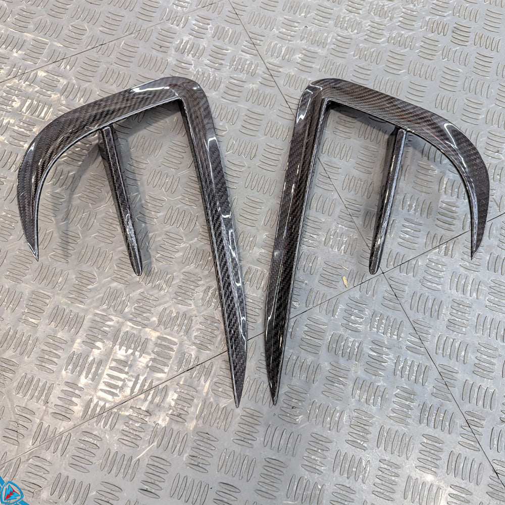 Tesla Model Y EVF Dry Carbon Fiber Fog Light Grille | EVFuel Tesla Model Y EVF Dry Carbon Fiber Fog Light Grille | EVFuel