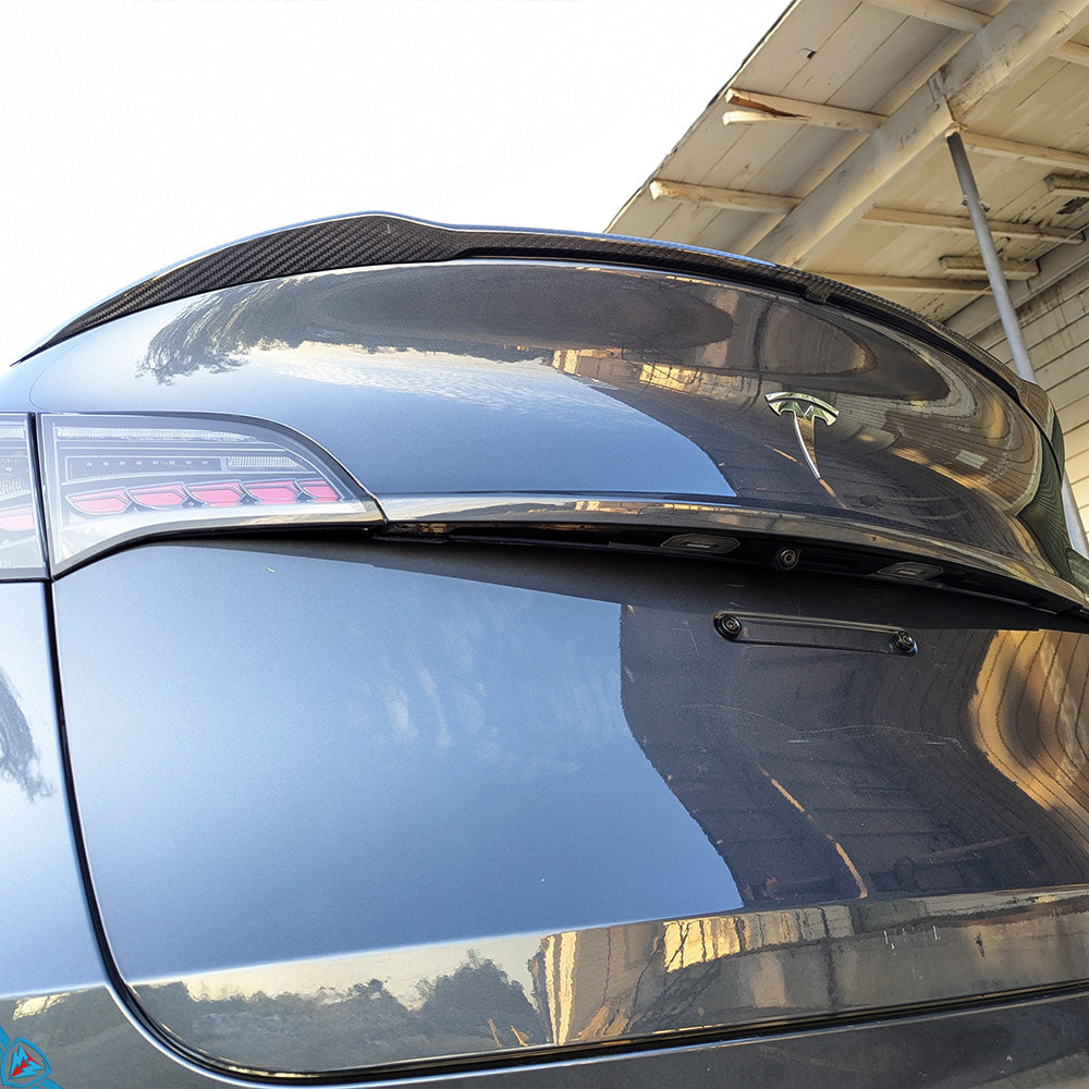 Tesla Model Y EVF Dry Carbon Fiber Rear Spoiler | EVFuel Tesla Model Y EVF Dry Carbon Fiber Rear Spoiler | EVFuel