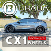Tesla Model 3/Y BRADA CX1 FormTech Rotary Forged 20x10" Square Wheels Setup