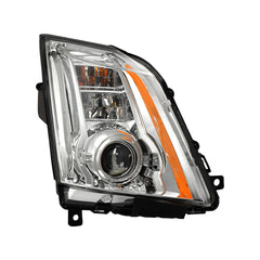Xenon HID projector headlight for 2008-2014 Cadillac CTS & CTS-V, showing the front lighting assembly with chrome housing.