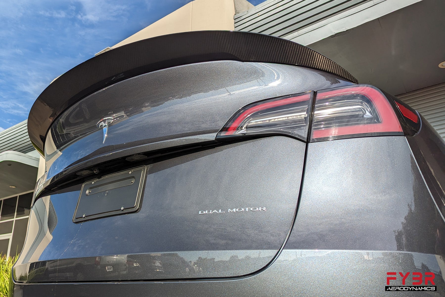 Tesla Model Y AGX Genuine Dry Carbon Fiber Trunk Spoiler | FYBR Aerodynamics Tesla Model Y AGX Genuine Dry Carbon Fiber Trunk Spoiler | FYBR Aerodynamics