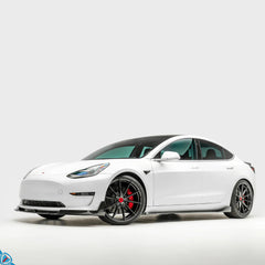 Tesla Model 3 Volta Aero Genuine Pre-Preg Carbon Fiber Side Skirt Extensions | Vorsteiner