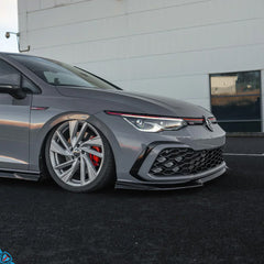 VW Golf GTI MK8 EVO-1 Gloss Black Front Splitter