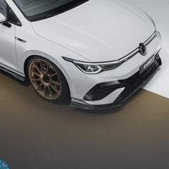 VW Golf R MK8 EVO-1 Gloss Black Front Splitter