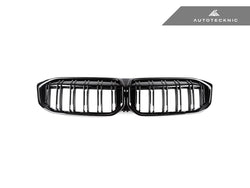 2023-2026 BMW 3-Series (G20/G21) LCI Dual-Slat Gloss Black Front Grille | AutoTecknic USA
