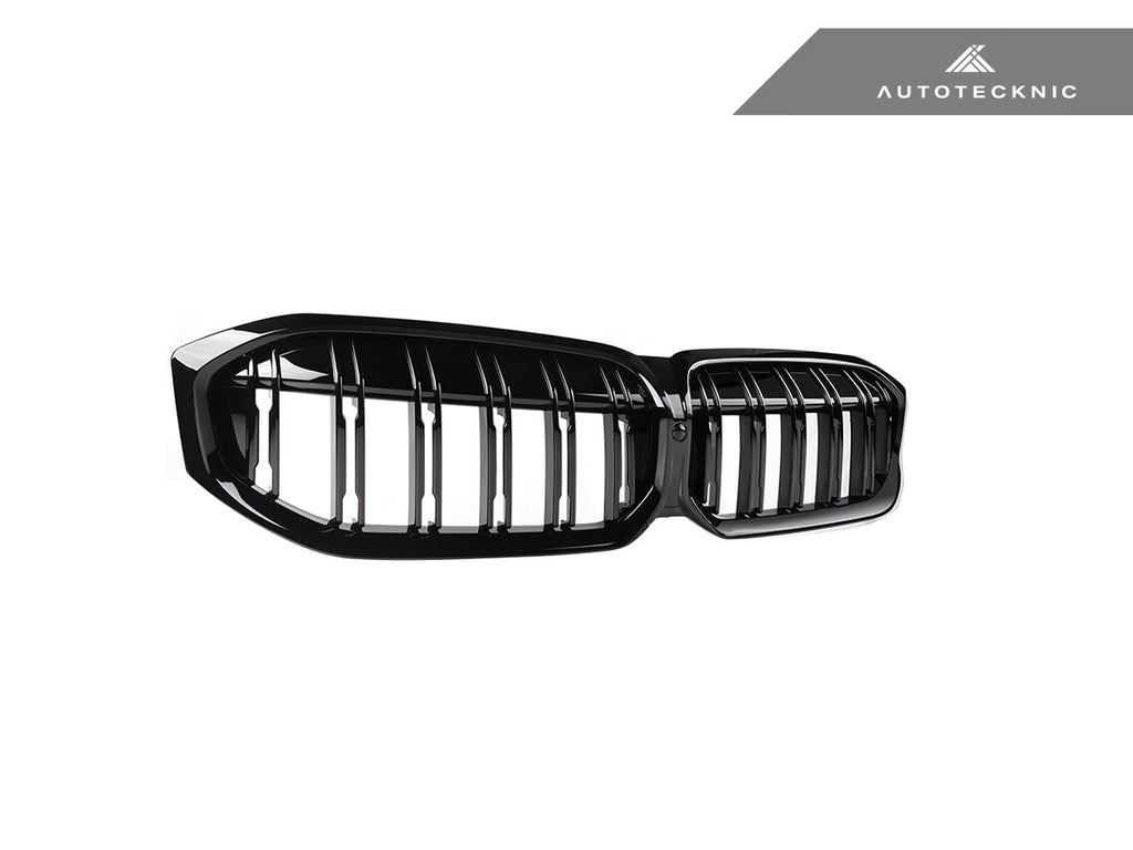 2023-2026 BMW 3-Series (G20/G21) LCI Dual-Slat Gloss Black Front Grille | AutoTecknic USA