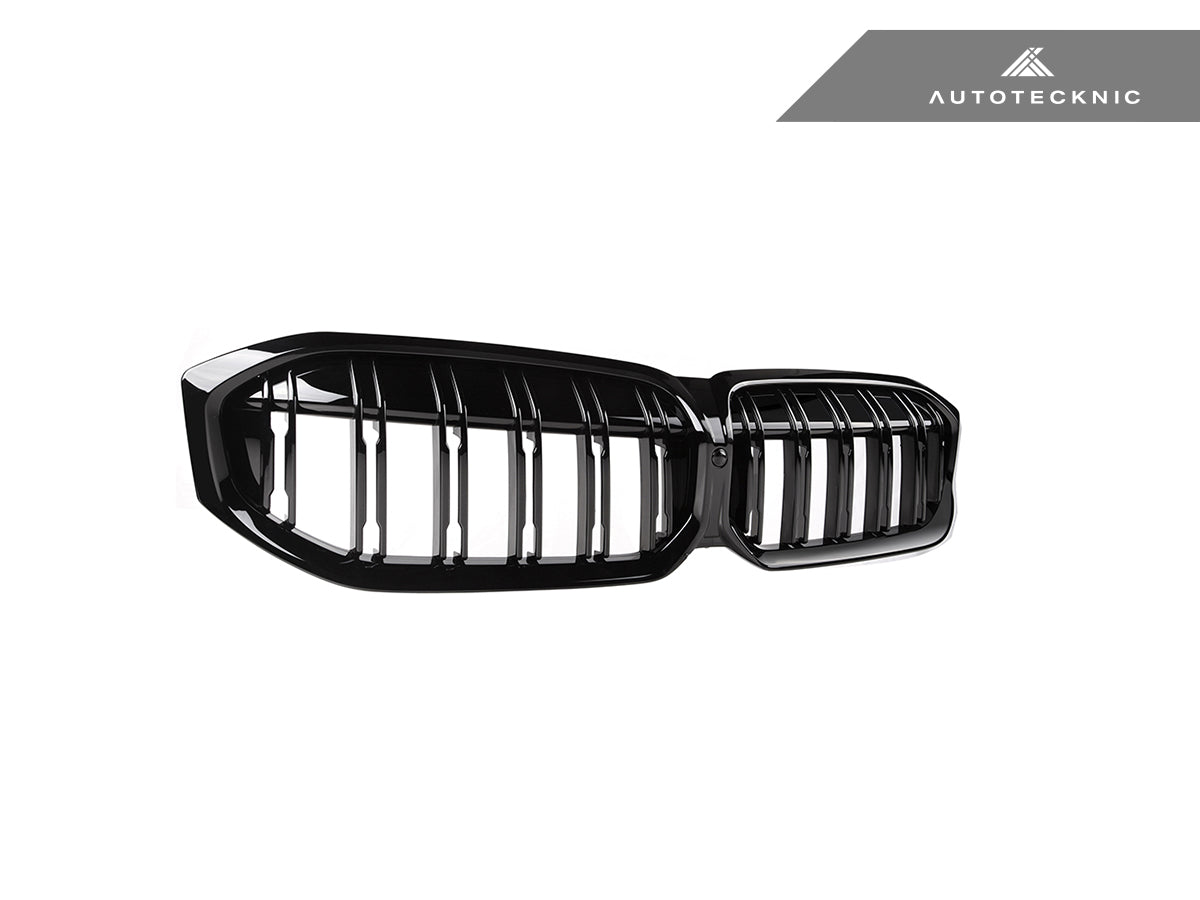 2023-2026 BMW 3-Series (G20/G21) LCI Dual-Slat Gloss Black Front Grille | AutoTecknic USA
