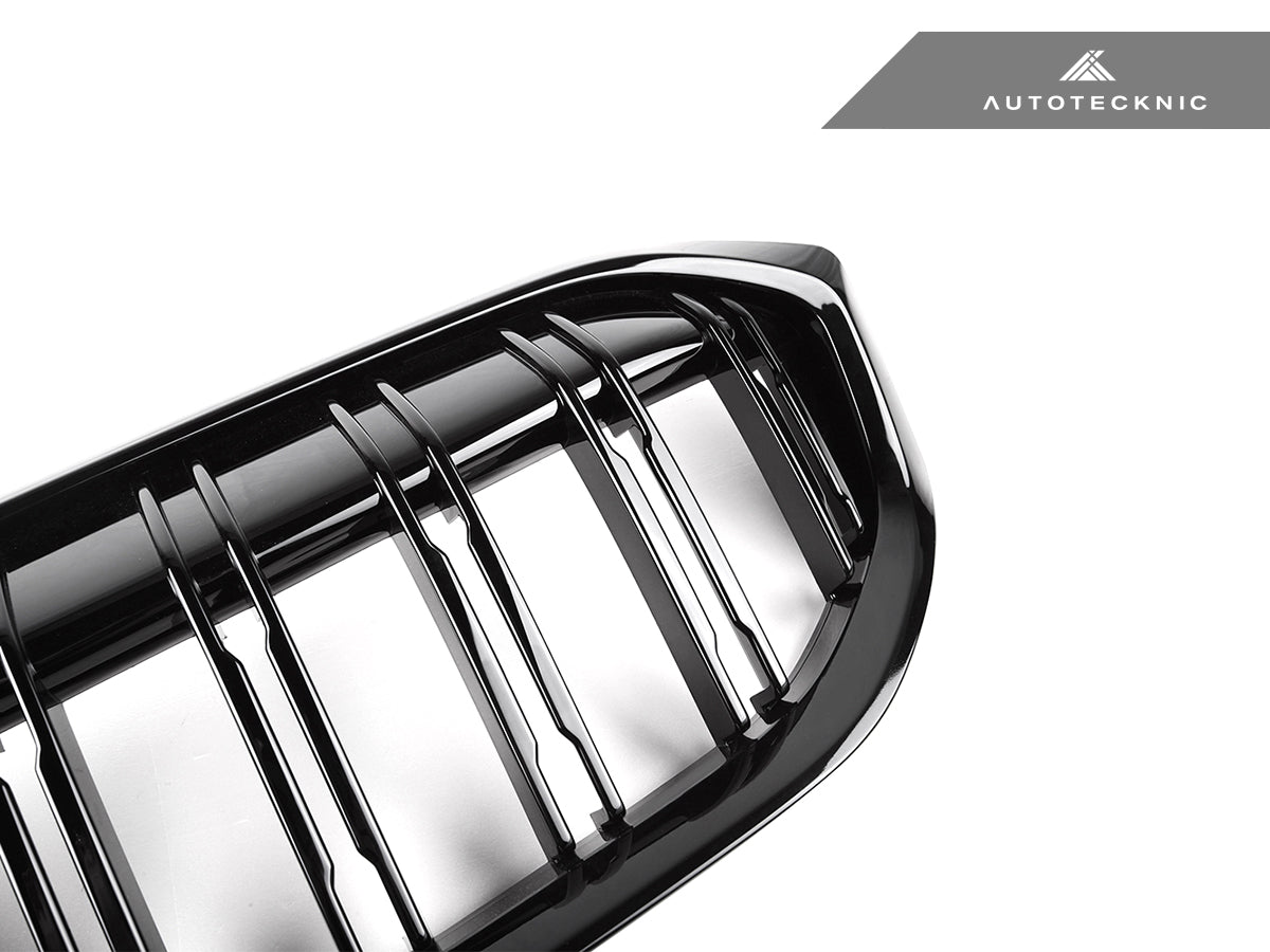 2023-2026 BMW 3-Series (G20/G21) LCI Dual-Slat Gloss Black Front Grille | AutoTecknic USA