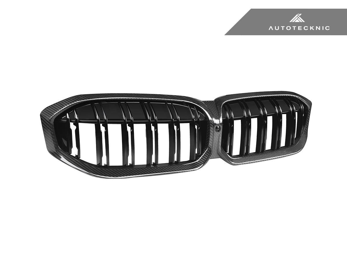 2023-2026 BMW 3-Series (G20/G21) Dual-Slat Dry Carbon Fiber Front Grille | AutoTecknic