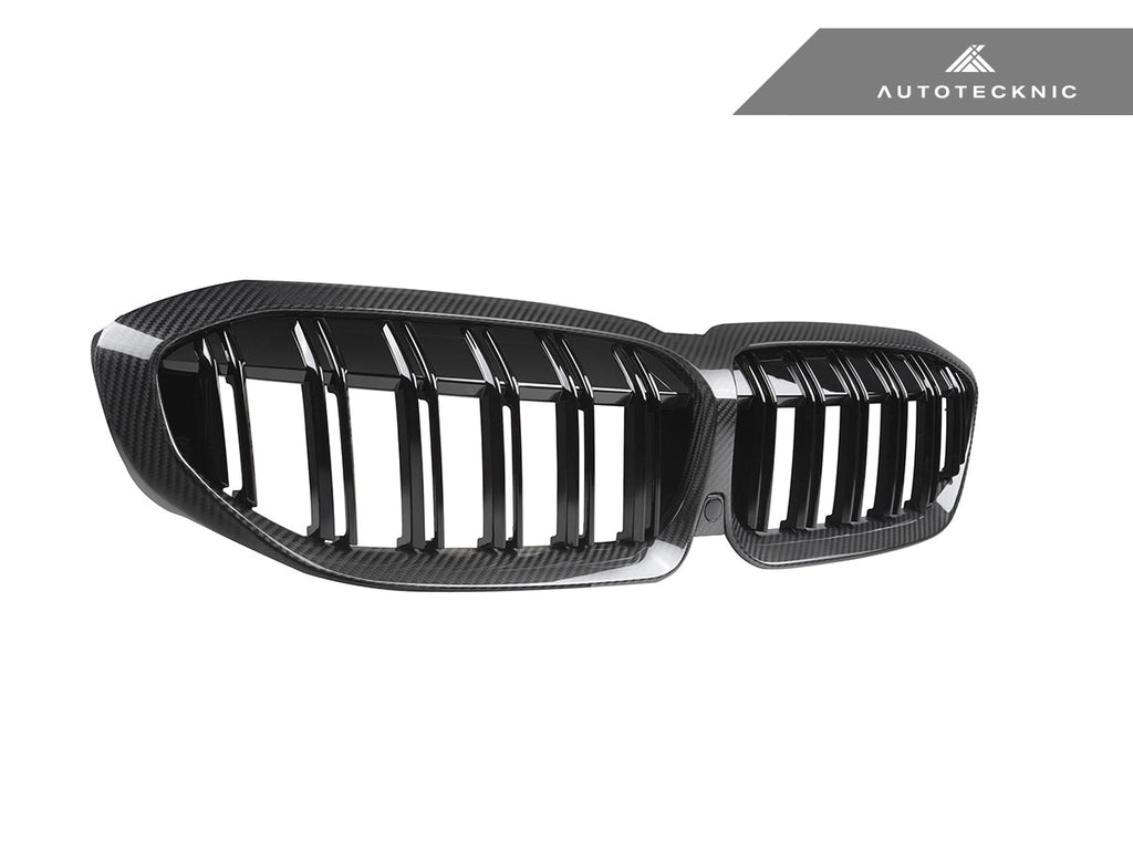 2019-2022 BMW 3-Series (G20) Dual-Slat Dry Carbon Fiber Front Grilles | AutoTecknic