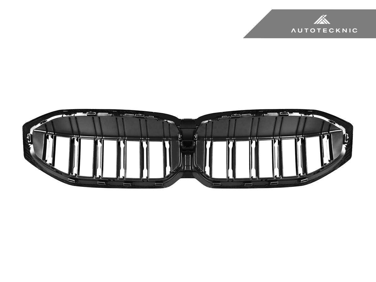 2023-2026 BMW 3-Series (G20/G21) Dual-Slat Dry Carbon Fiber Front Grille | AutoTecknic