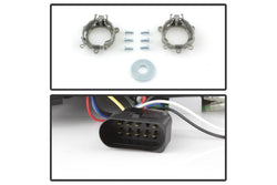 2006-2008 Audi A4 (B7) DRL Lightbar Style Black Housing Projector Headlights | SPYDER