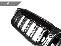 2023-2026 BMW 3-Series (G20/G21) Dual-Slat Dry Carbon Fiber Front Grille | AutoTecknic