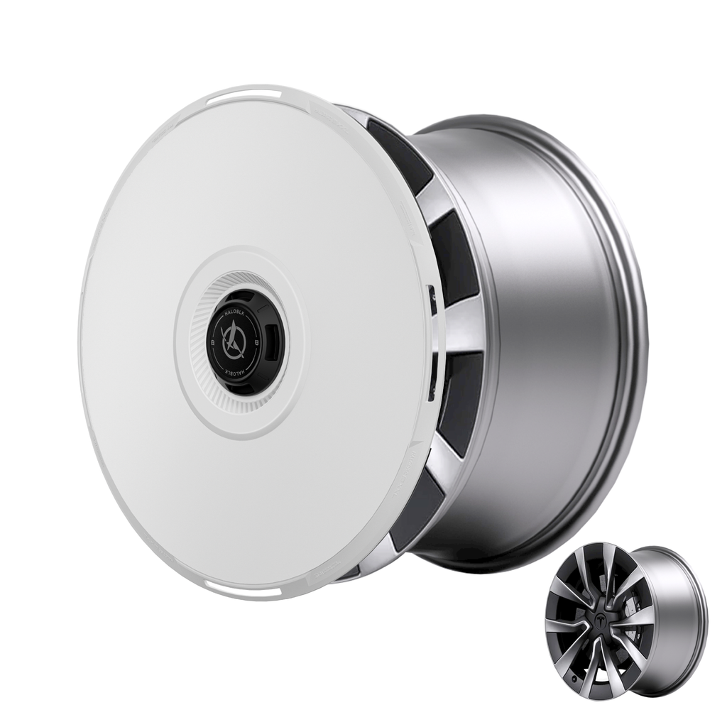 2024-2026 Tesla Model 3 (Highland) HALODISC 2 Ready-to-Paint (RTP) Customizable Wheel Covers (Set of 4) | HALOBLK