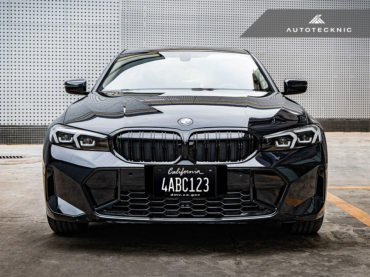 2023-2026 BMW 3-Series (G20/G21) LCI Dual-Slat Gloss Black Front Grille | AutoTecknic USA