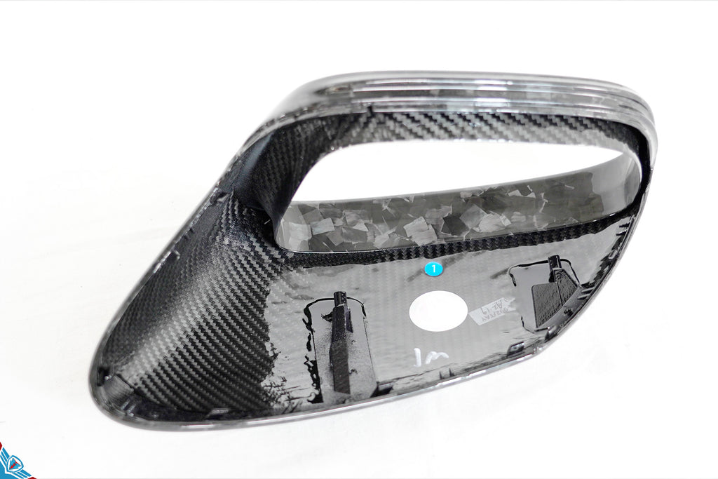 2019+ Porsche Taycan & 911 (9J1/992) OEM Replacement Dry Carbon Fiber Mirror Covers | FYBR Aerodynamics