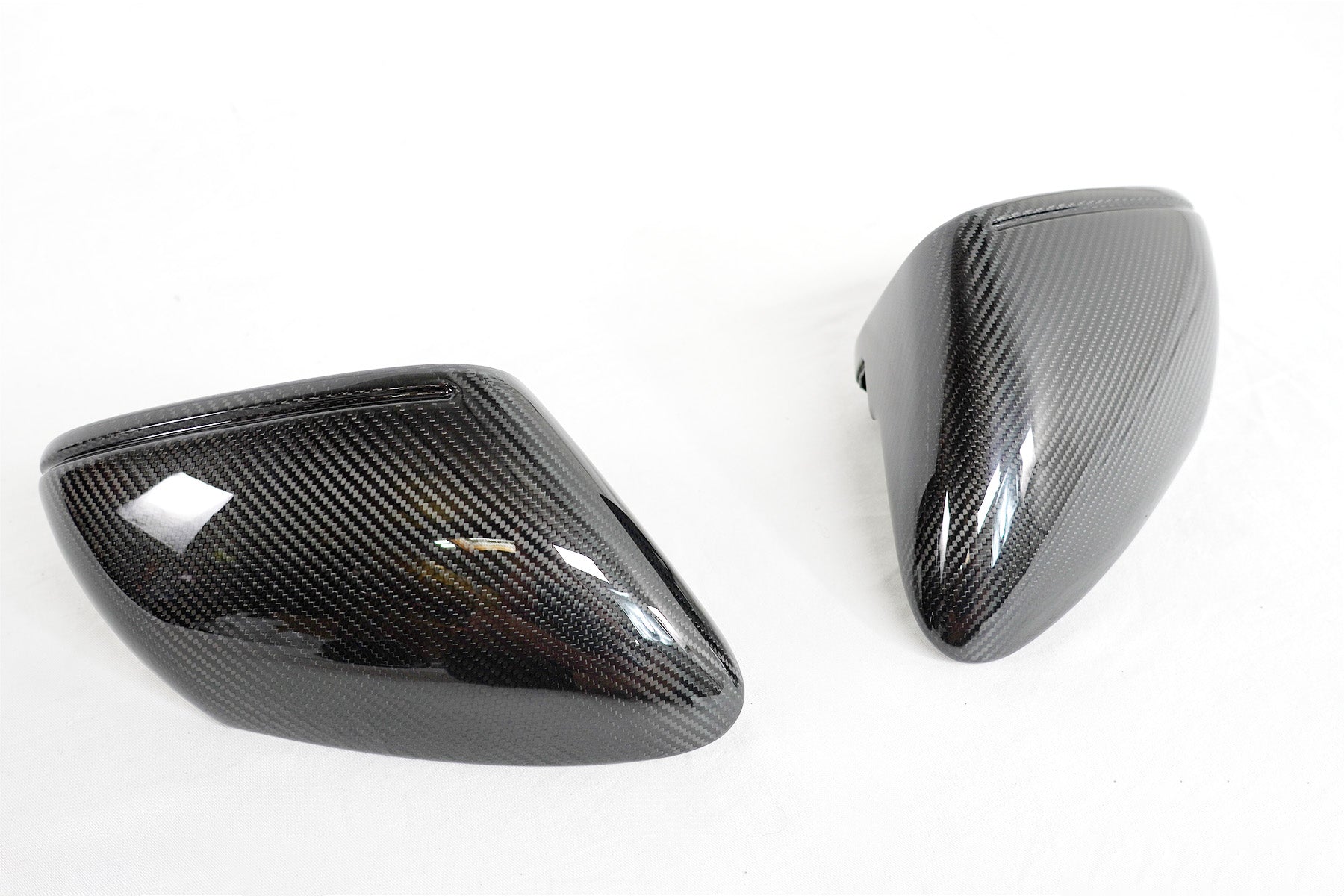 2019+Porsche Taycan Genuine Dry Carbon Fiber Mirror Covers | FYBR Aerodynamics