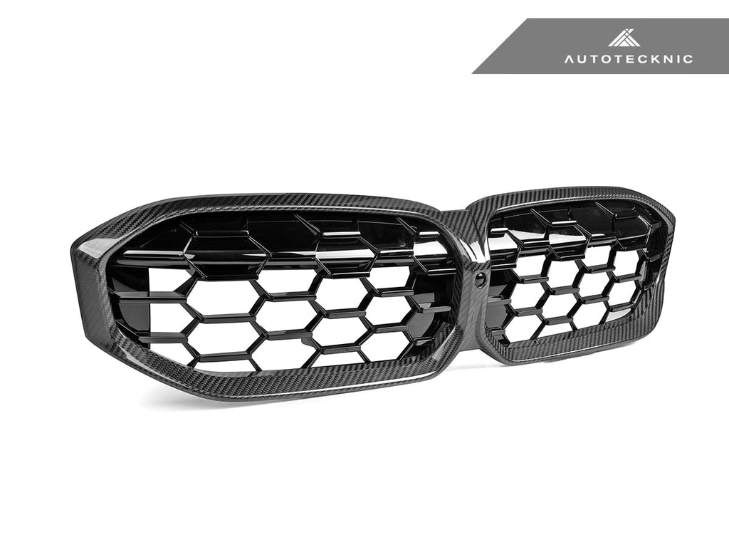 2023-2026 BMW 3-Series (G20/G21) Honeycomb Dry Carbon Fiber Front Grille | AutoTecknic