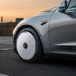 2017-2023 Tesla Model 3 (1st-Gen) HALODISC 2 Ready-to-Paint (RTP) Customizable Wheel Covers (Set of 4) | HALOBLK