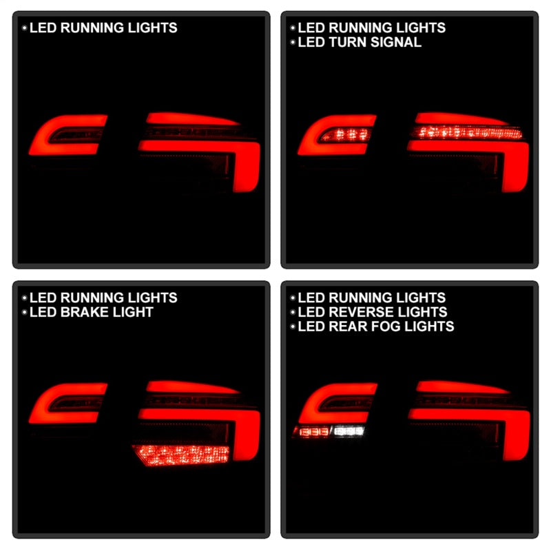 Spyder 03-08 Audi A3 Full LED Tail Lights - Black (ALT-YD-AA303-LED-BK)