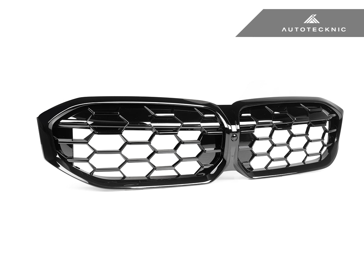 2023+ BMW 3 Series (G20/G21) Honeycomb LCI Gloss Black Front Grille | AutoTecknic