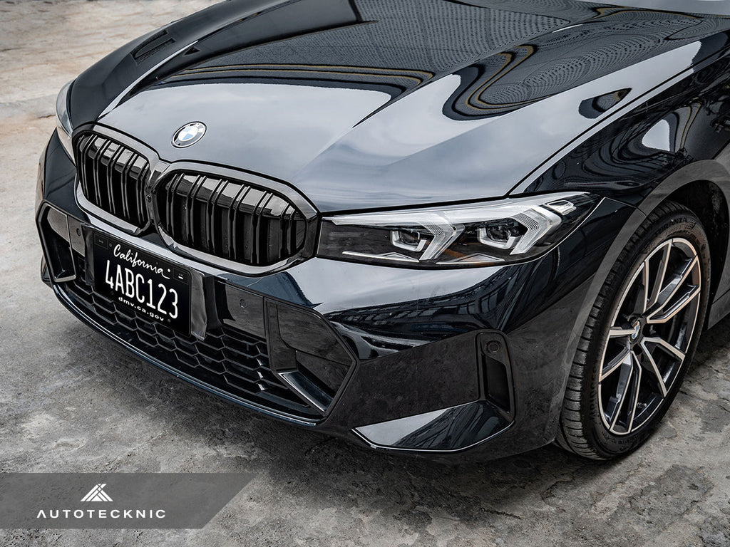 2023-2026 BMW 3-Series (G20/G21) LCI Dual-Slat Gloss Black Front Grille | AutoTecknic USA