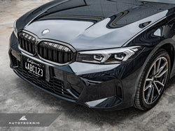 2023-2026 BMW 3-Series (G20/G21) LCI Dual-Slat Gloss Black Front Grille | AutoTecknic USA