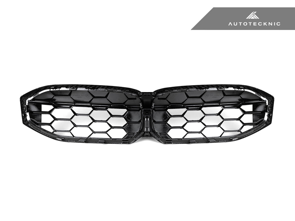 2023-2026 BMW 3-Series (G20/G21) Honeycomb Dry Carbon Fiber Front Grille | AutoTecknic