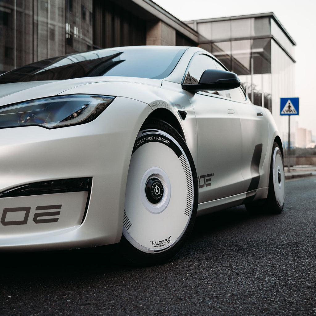 2012-2026 Tesla Model S HALODISC 2 Ready-to-Paint (RTP) Customizable Wheel Covers (Set of 4) | HALOBLK