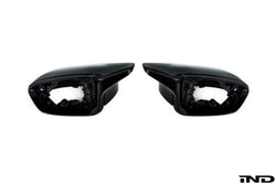 2019-2024 BMW 2/3/4 Series (G42/G20/G22/G23/G26) G8X M3/M4 Style Gloss Black Mirror Retrofit Kit | AutoTecknic