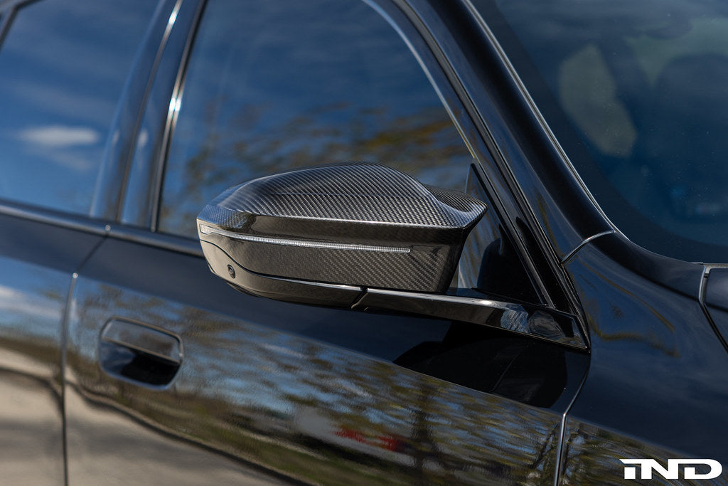 2025+ BMW M5 (G90) & i5 M60 (G60) Pre-Preg Carbon Fiber Mirror Cover Set | Trevora Secondary image