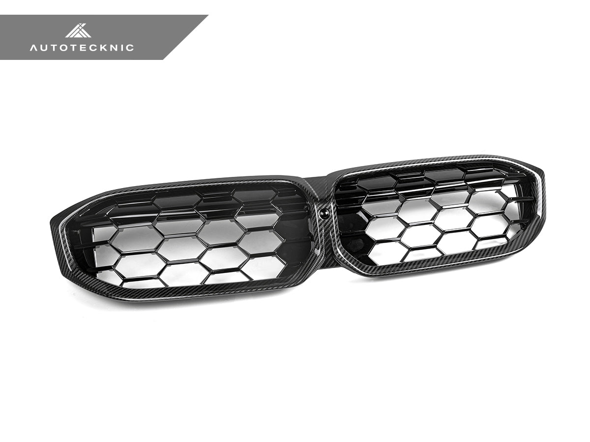 2023-2026 BMW 3-Series (G20/G21) Honeycomb Dry Carbon Fiber Front Grille | AutoTecknic