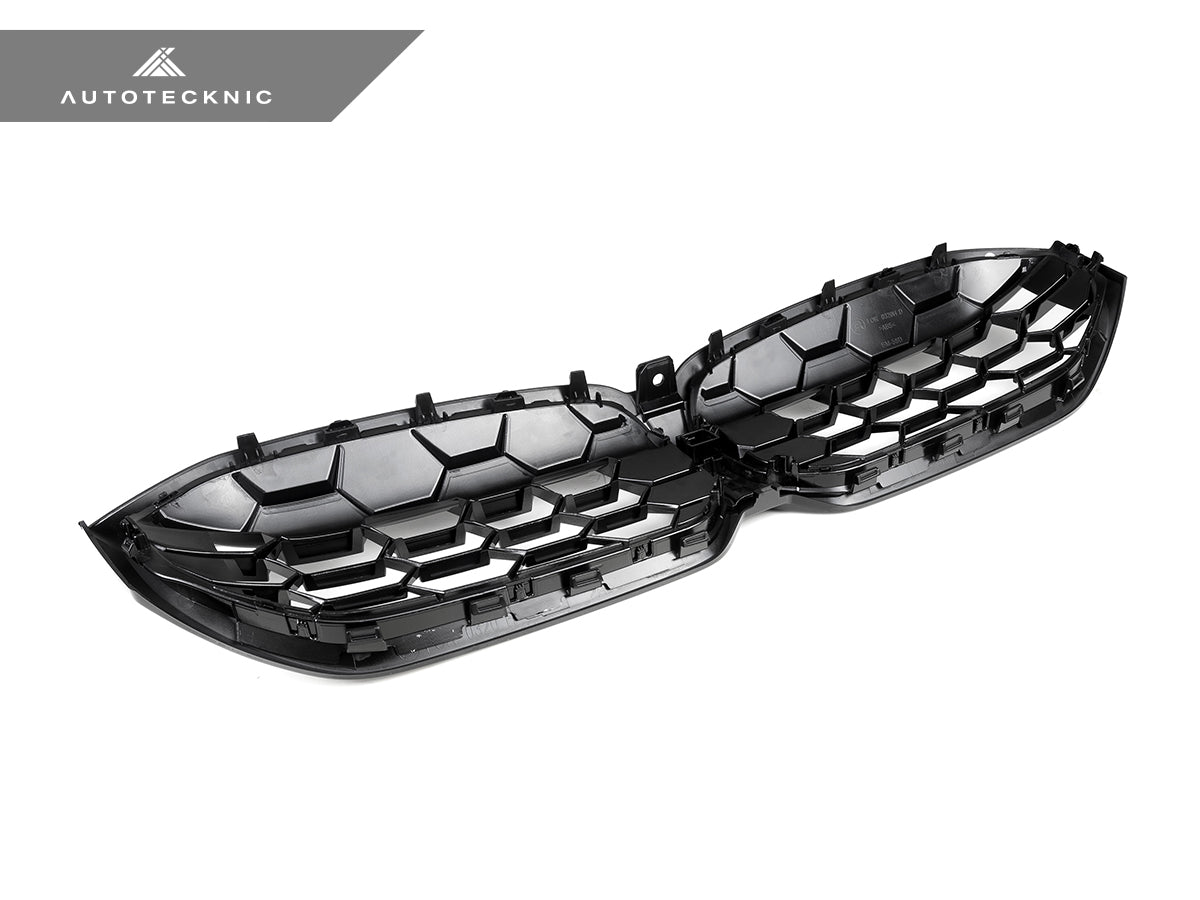 2023+ BMW 3 Series (G20/G21) Honeycomb LCI Gloss Black Front Grille | AutoTecknic