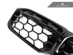 2023+ BMW 3 Series (G20/G21) Honeycomb LCI Gloss Black Front Grille | AutoTecknic