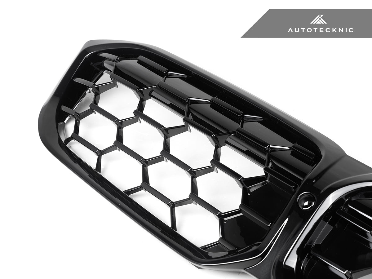 2023+ BMW 3 Series (G20/G21) Honeycomb LCI Gloss Black Front Grille | AutoTecknic
