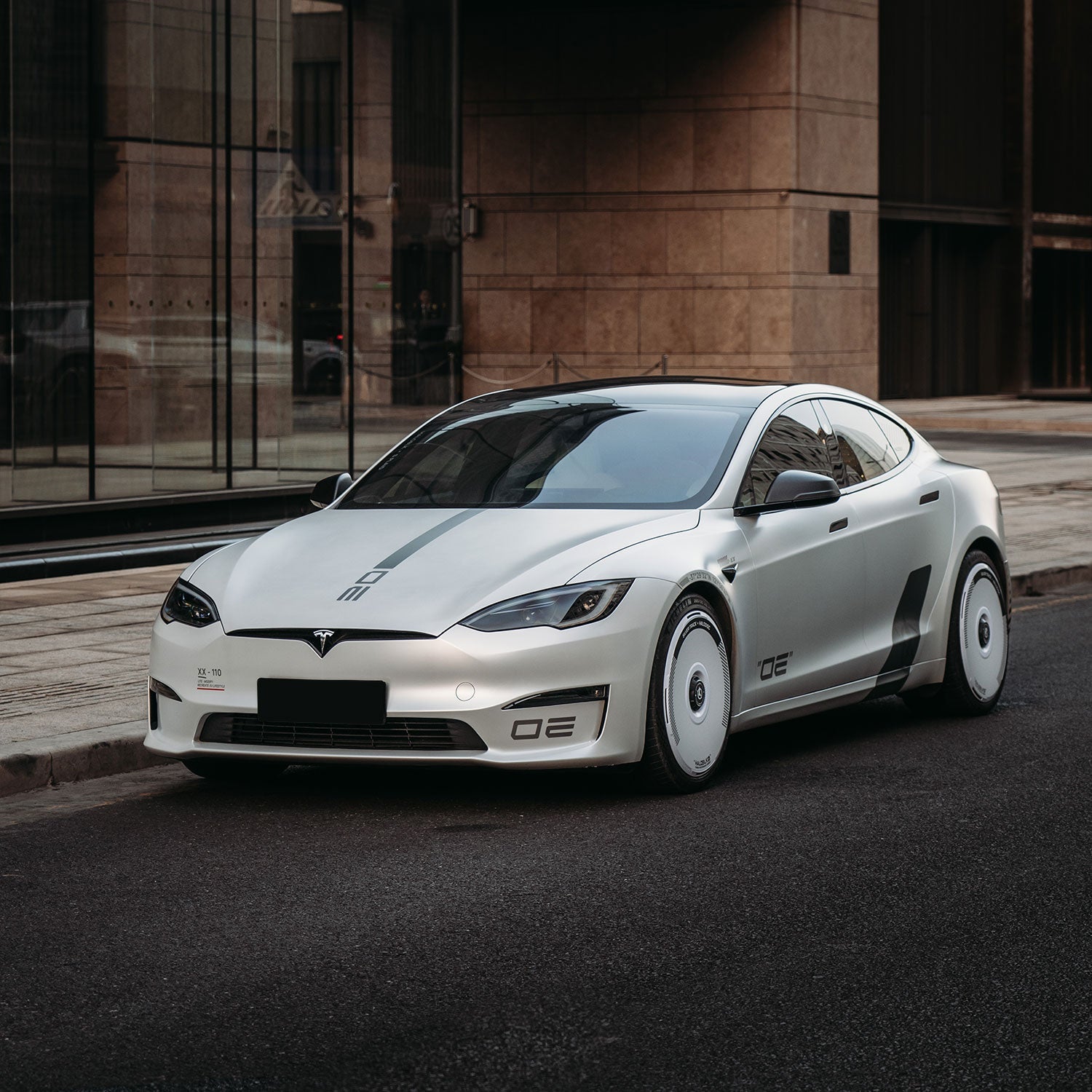 2012-2026 Tesla Model S HALODISC 2 Ready-to-Paint (RTP) Customizable Wheel Covers (Set of 4) | HALOBLK