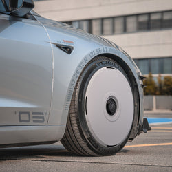 2024-2026 Tesla Model 3 (Highland) HALODISC 2 Ready-to-Paint (RTP) Customizable Wheel Covers (Set of 4) | HALOBLK
