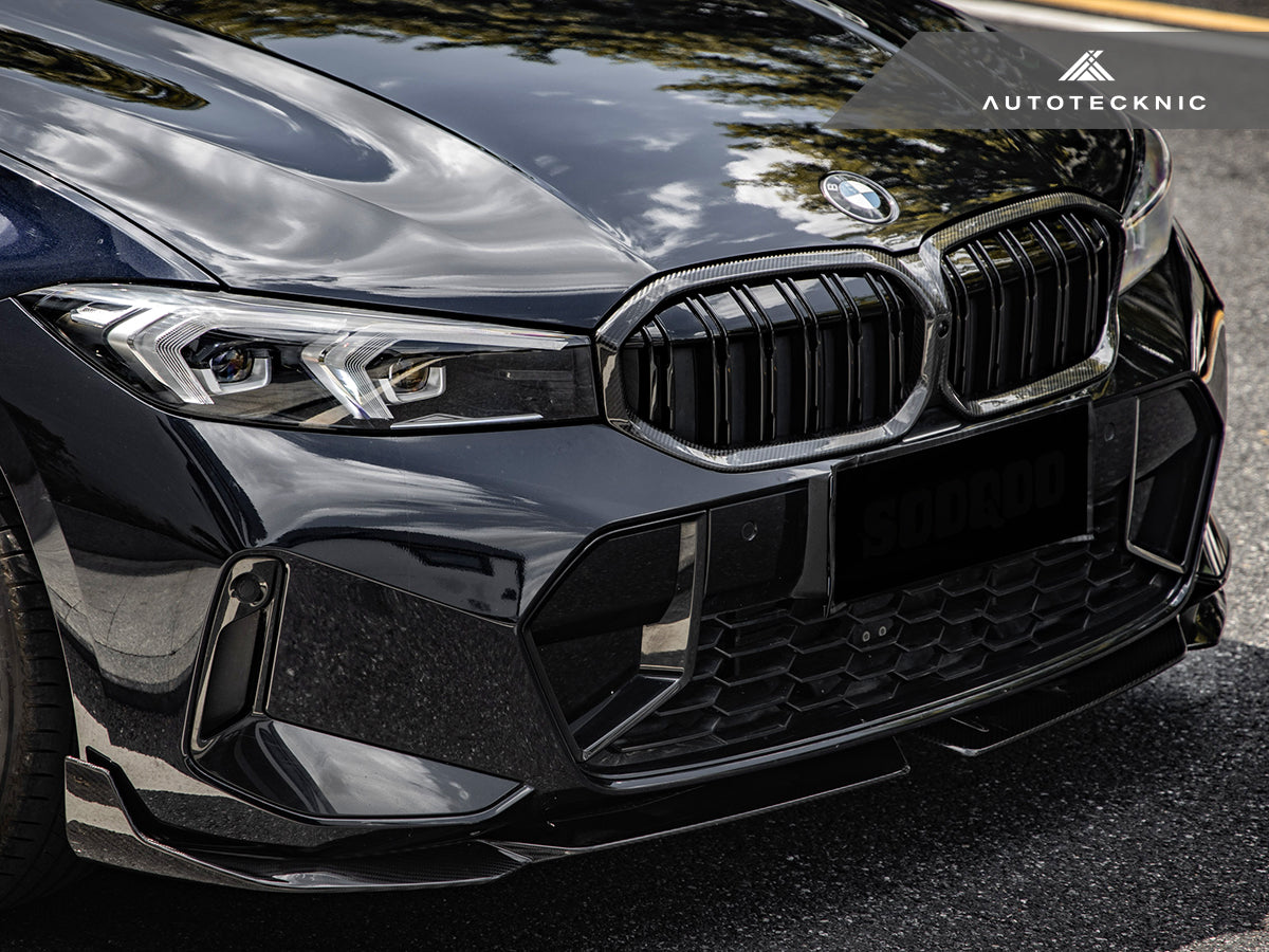 2023-2026 BMW 3 Series (G20) Performante Style Dry Carbon Fiber Front Splitter Set | AutoTecknic Secondary image