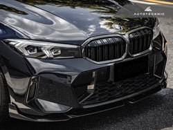 2023-2026 BMW 3 Series (G20) Performante Style Dry Carbon Fiber Front Splitter Set | AutoTecknic